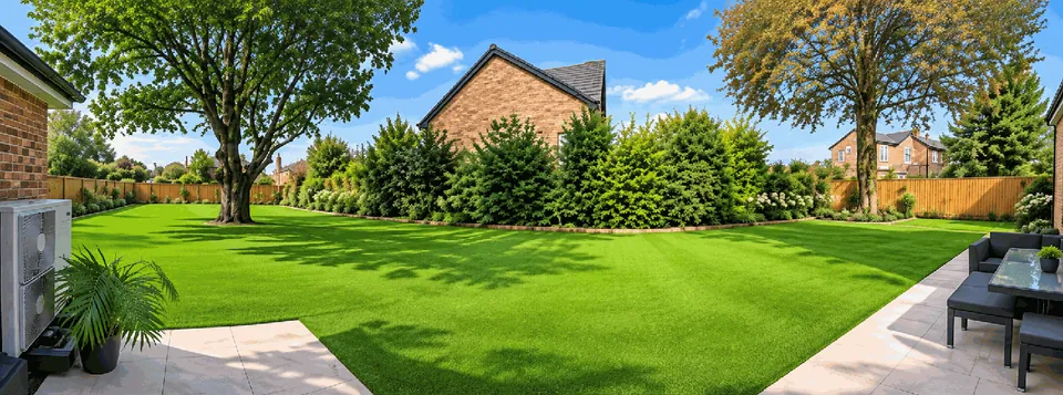 450 square metre artificial grass installation by G.W Artificial Grass